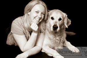 Sage and his owner taken by Brighton Dog Photographer Peter Arciero